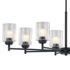 KICHLER 44035BK Winslow 8 Light Chandelier Black