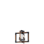 KICHLER 44046AUB Marimount 14" 4 Light Convertible Chandelier/Semi Flush With Clear Glass In Auburn Stained