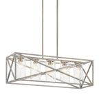 KICHLER 44081DAW Moorgate 5 Light Linear Chandelier Distressed Antique White