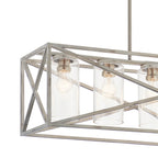 KICHLER 44081DAW Moorgate 5 Light Linear Chandelier Distressed Antique White