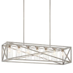 KICHLER 44082DAW Moorgate 7 Light Linear Chandelier Distressed Antique White