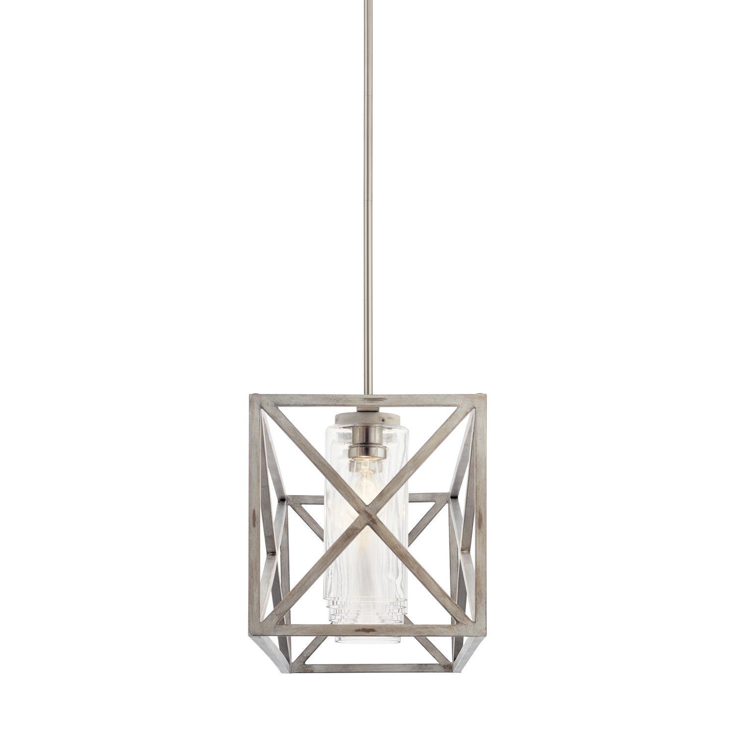 KICHLER 44082DAW Moorgate 7 Light Linear Chandelier Distressed Antique White