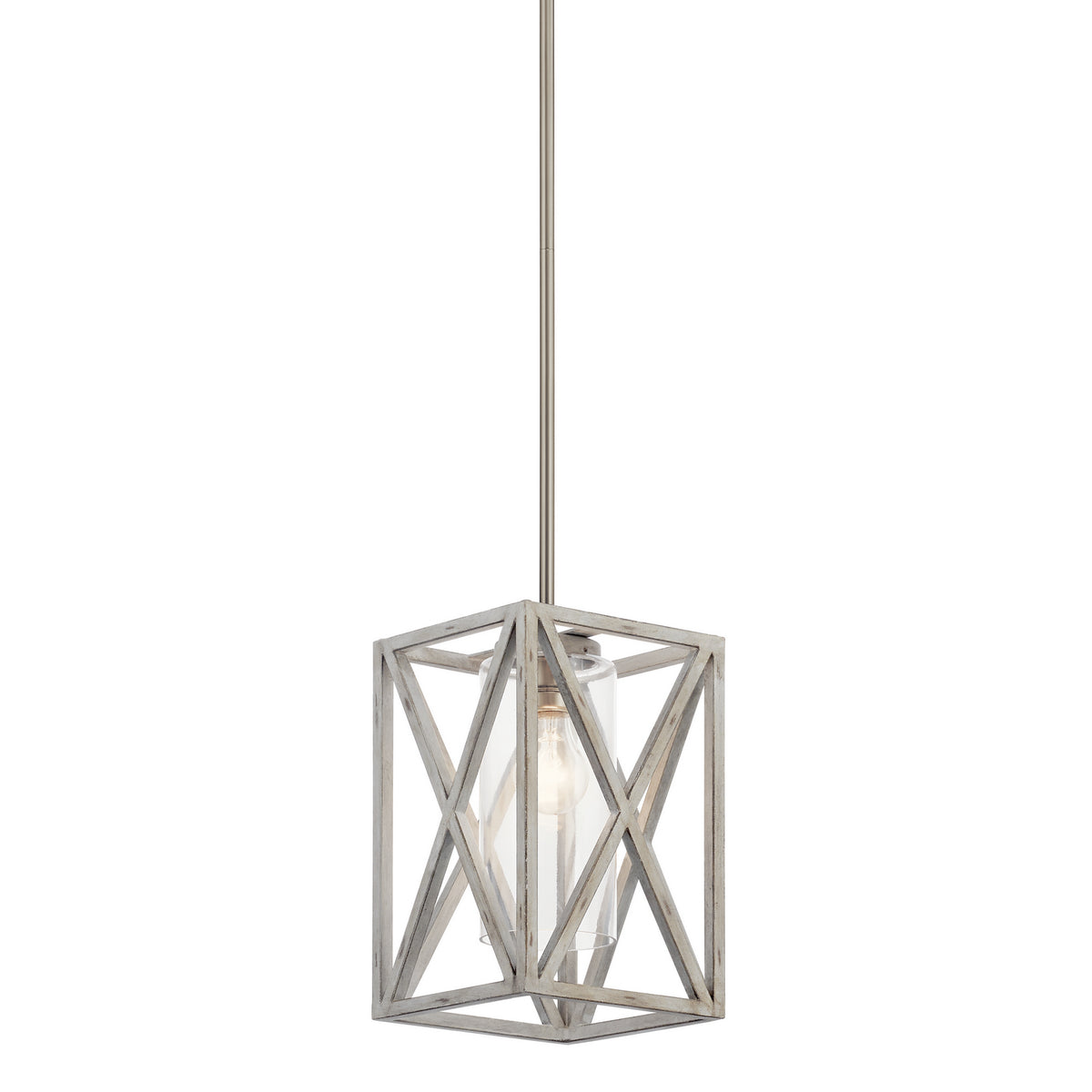KICHLER 44083DAW Moorgate 1 Light Mini Pendant Distressed Antique White