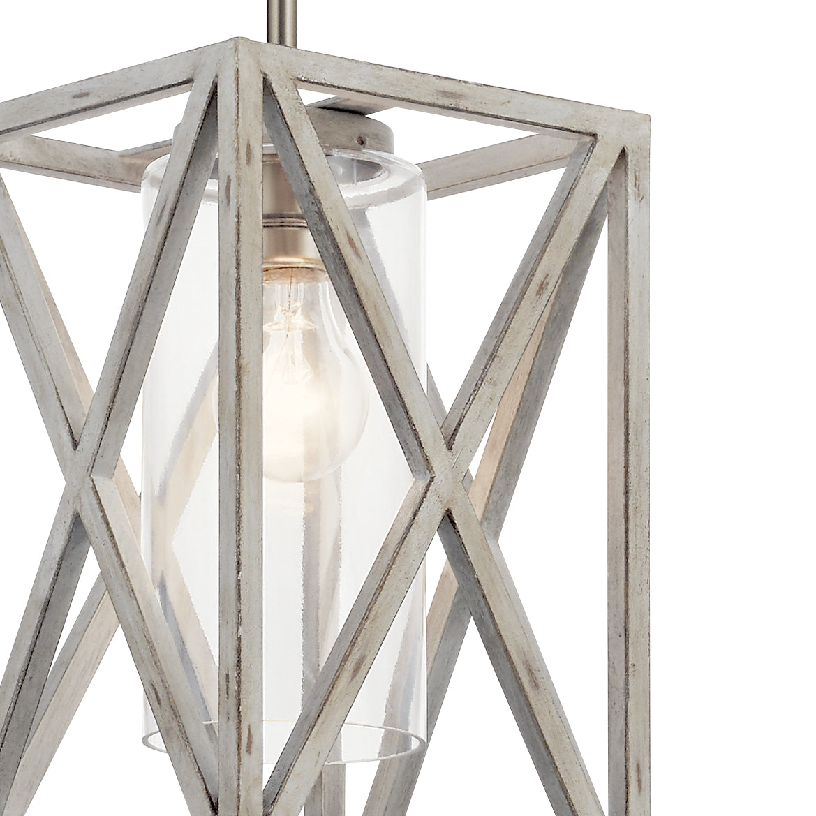 KICHLER 44083DAW Moorgate 1 Light Mini Pendant Distressed Antique White