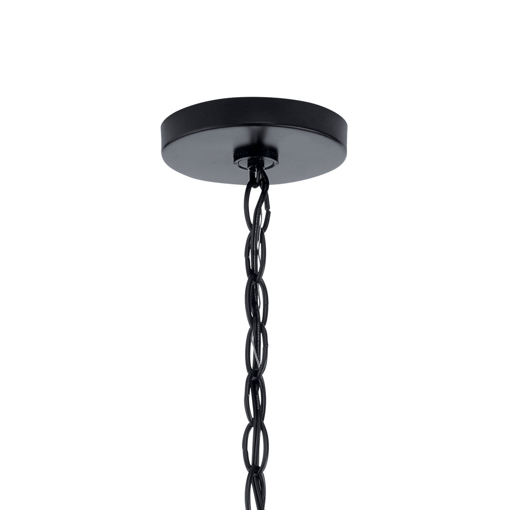 KICHLER 44377BKCS Valserrano 5 Light Chandelier Seeded Glass Black