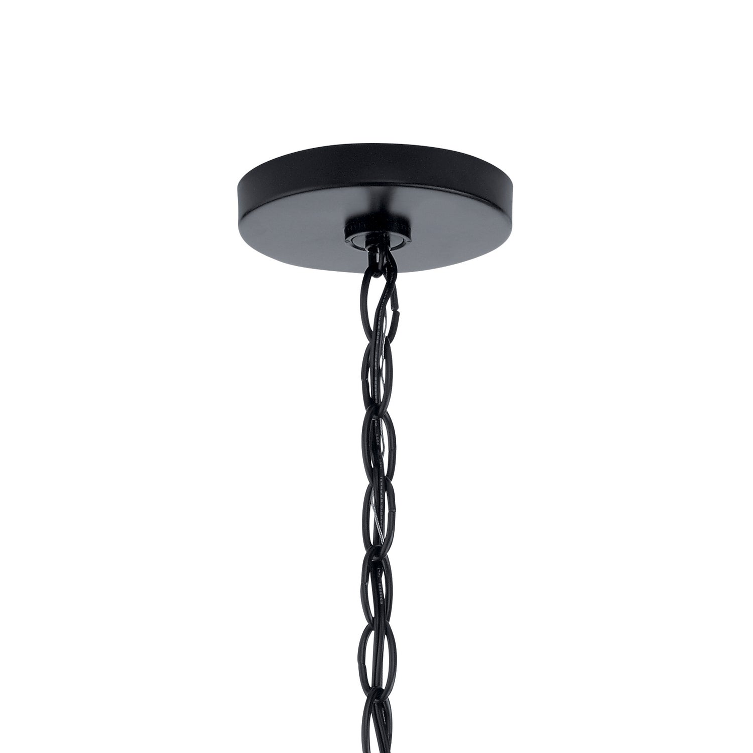 KICHLER 44377BKCS Valserrano 5 Light Chandelier Seeded Glass Black