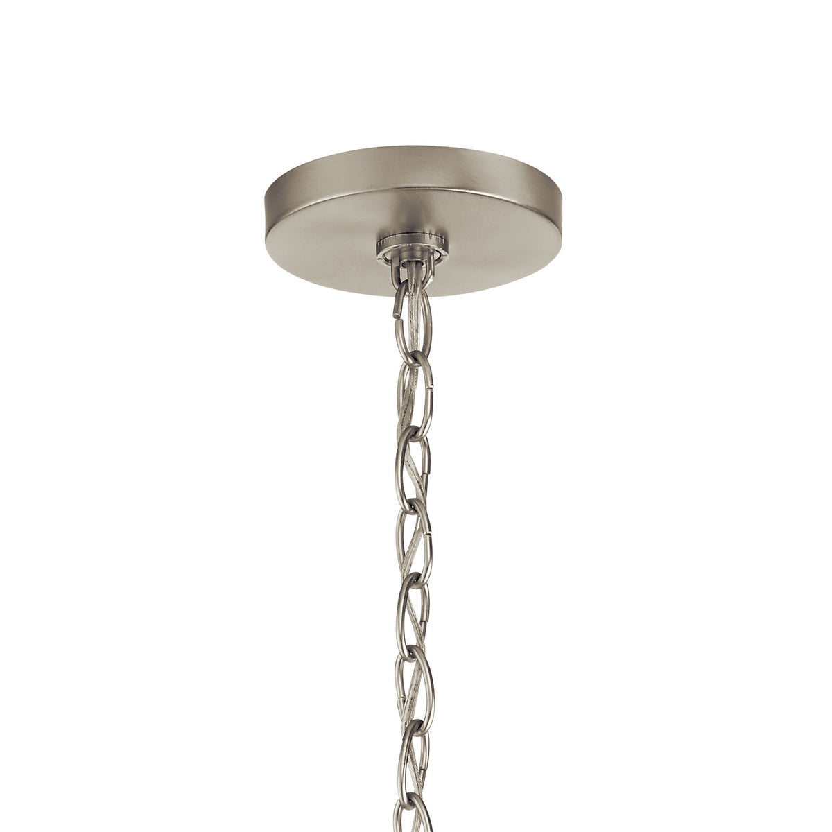 KICHLER 44377NICS Valserrano 5 Light Chandelier Seeded Glass Brushed Nickel