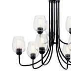 KICHLER 44378BKCS Valserrano 9 Light Chandelier Black