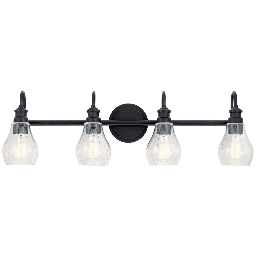 KICHLER 45393BK Greenbrier 4 Light Vanity Light Black