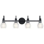 KICHLER 45393BK Greenbrier 4 Light Vanity Light Black