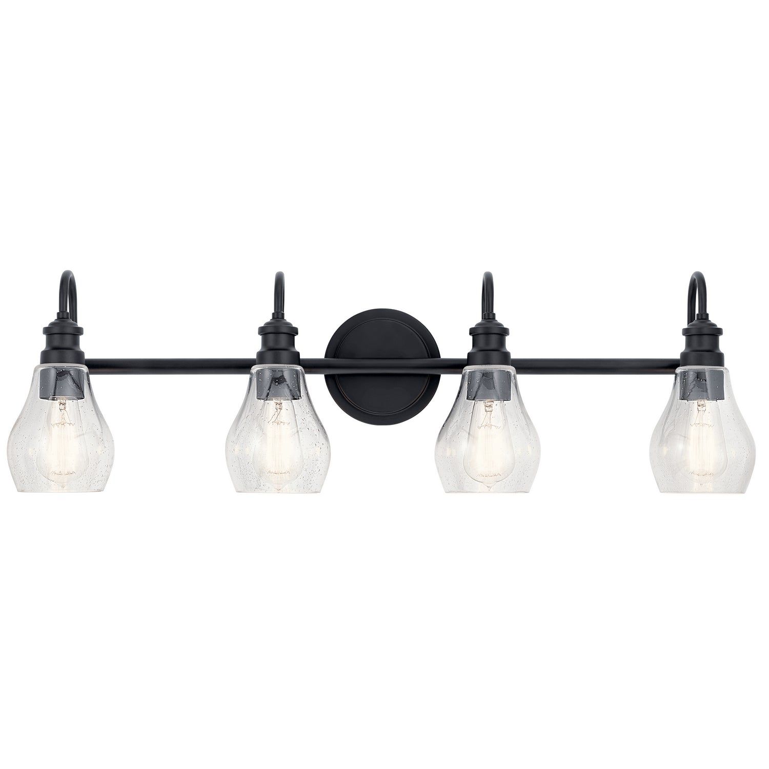 KICHLER 45393BK Greenbrier 4 Light Vanity Light Black