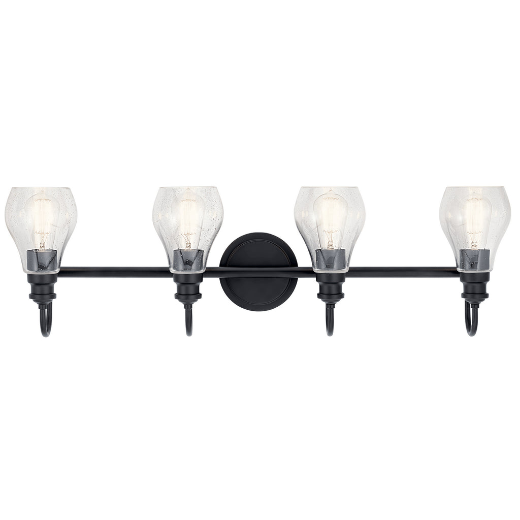 KICHLER 45393BK Greenbrier 4 Light Vanity Light Black