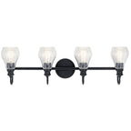 KICHLER 45393BK Greenbrier 4 Light Vanity Light Black