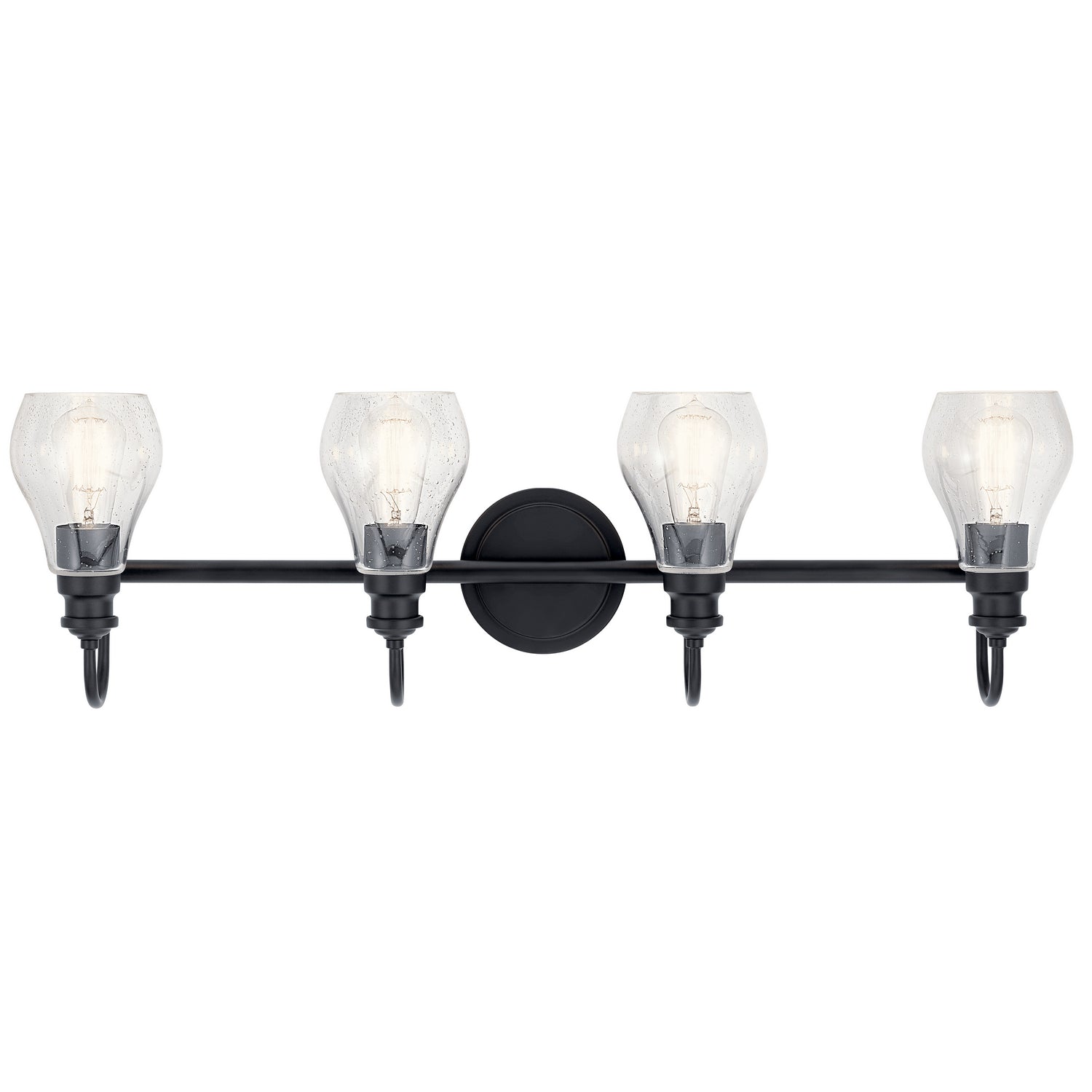KICHLER 45393BK Greenbrier 4 Light Vanity Light Black