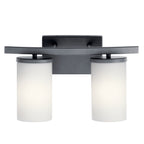 KICHLER 45496BK Crosby 2 Light Vanity Light Black
