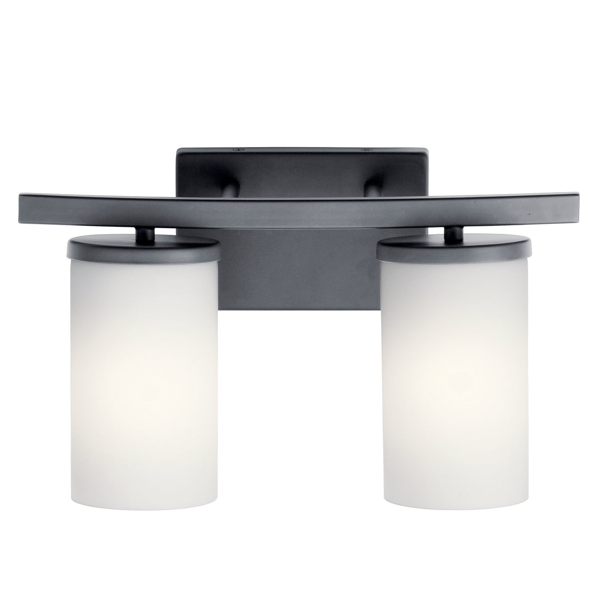 KICHLER 45496BK Crosby 2 Light Vanity Light Black