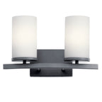 KICHLER 45496BK Crosby 2 Light Vanity Light Black