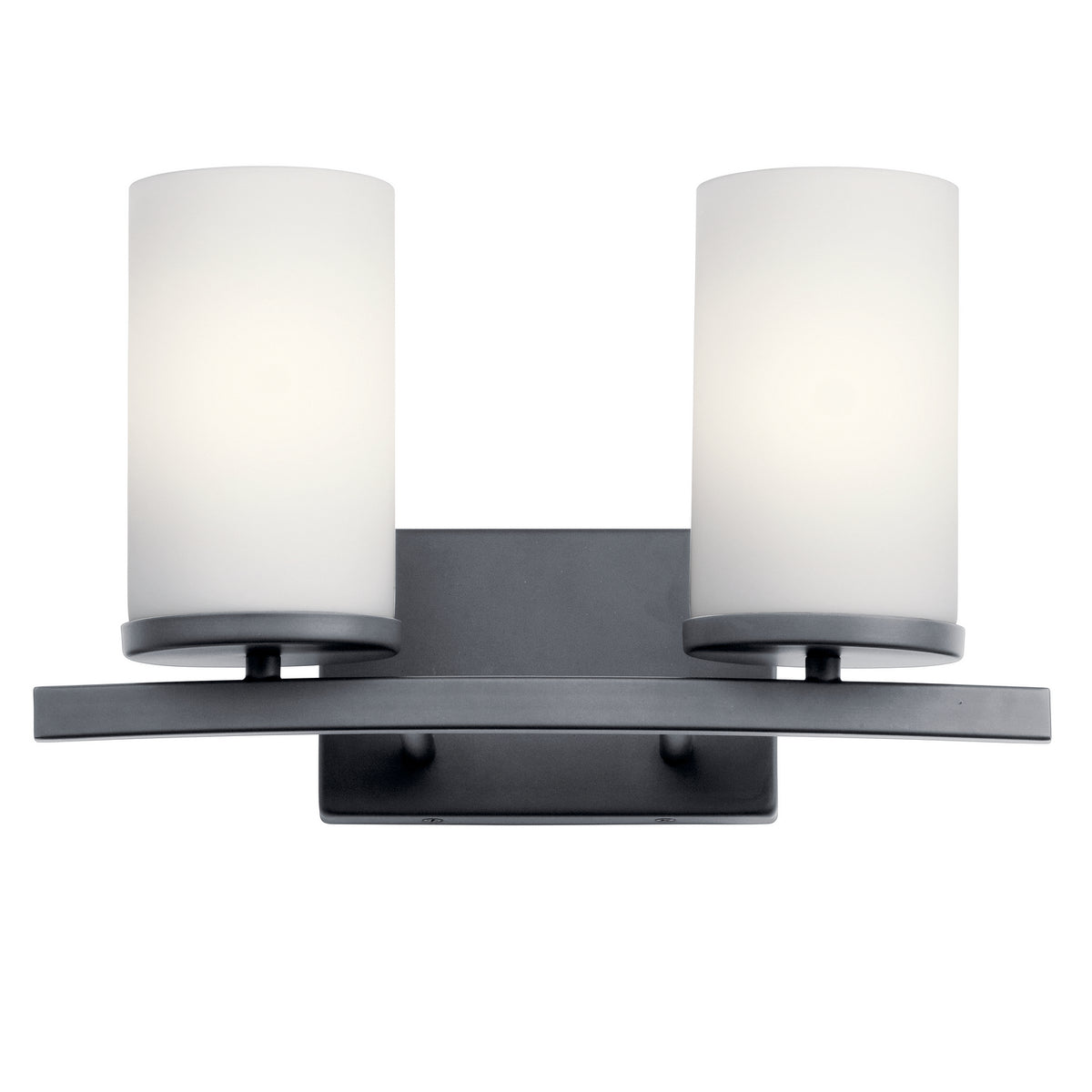 KICHLER 45496BK Crosby 2 Light Vanity Light Black