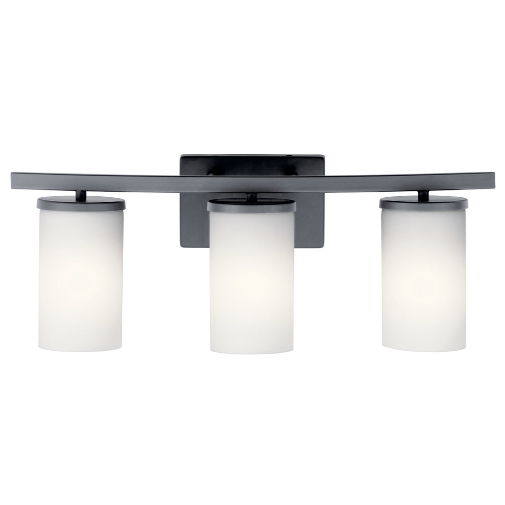KICHLER 45497BK Crosby 3 Light Vanity Light Black