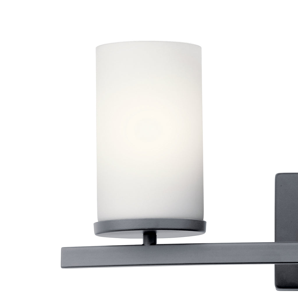 KICHLER 45497BK Crosby 3 Light Vanity Light Black