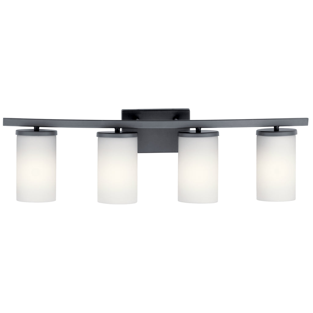 KICHLER 45498BK Crosby 4 Light Vanity Light Black
