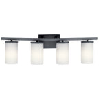 KICHLER 45498BK Crosby 4 Light Vanity Light Black