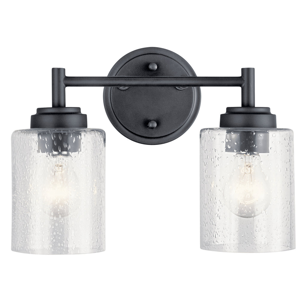KICHLER 45885BK Winslow 2 Light Vanity Light Black