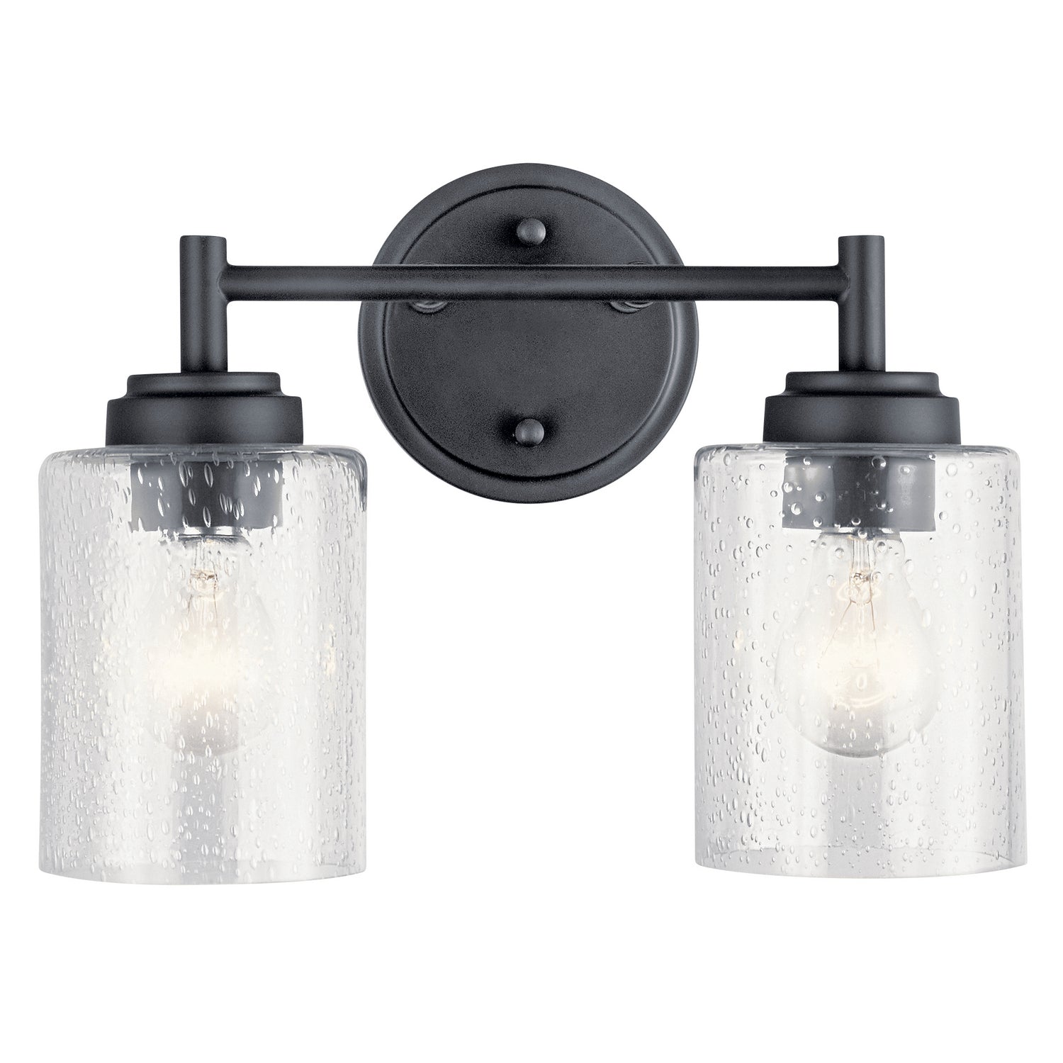KICHLER 45885BK Winslow 2 Light Vanity Light Black