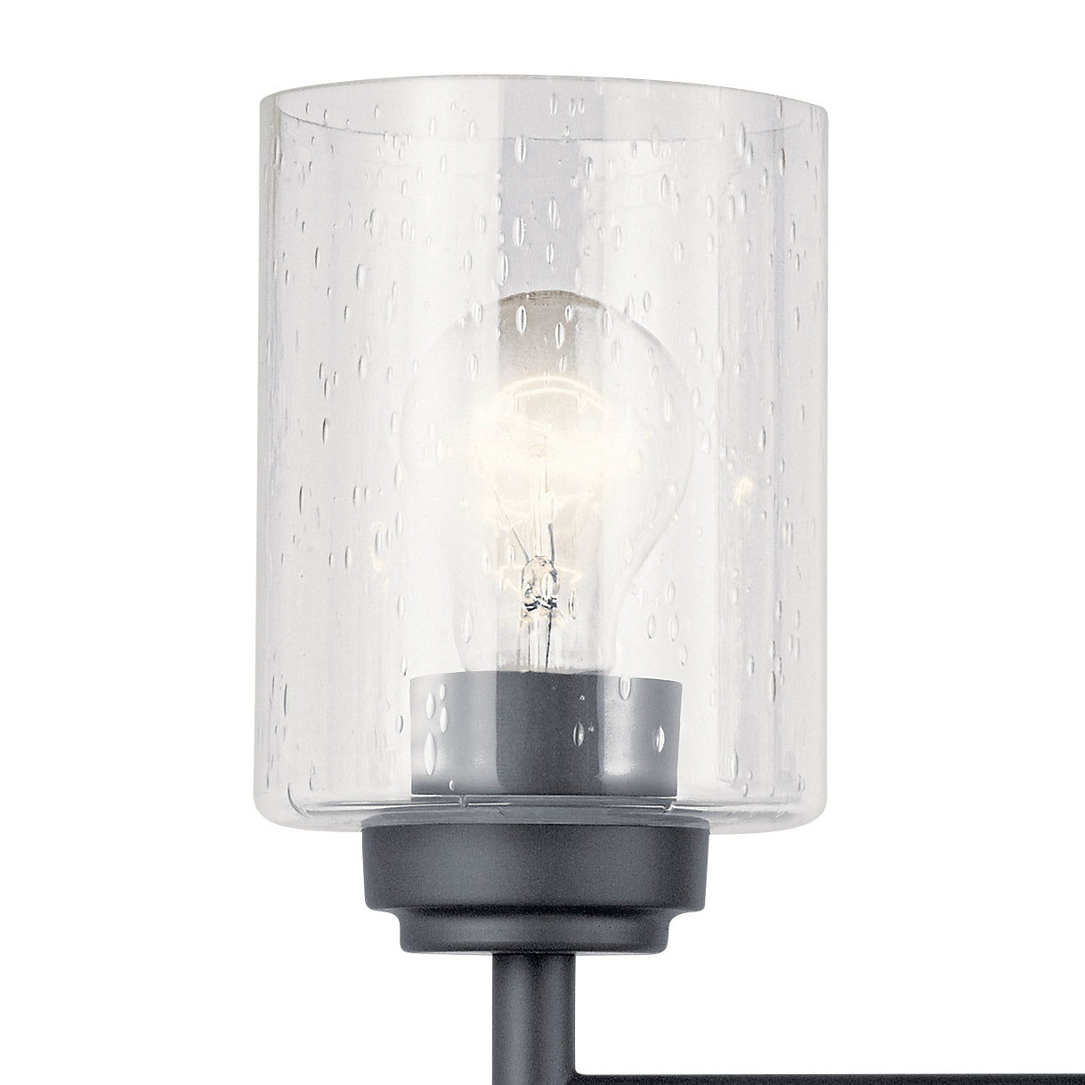 KICHLER 45886BK Winslow 21.5" 3 Light Vanity Light With Clear Seeded Glass In Black