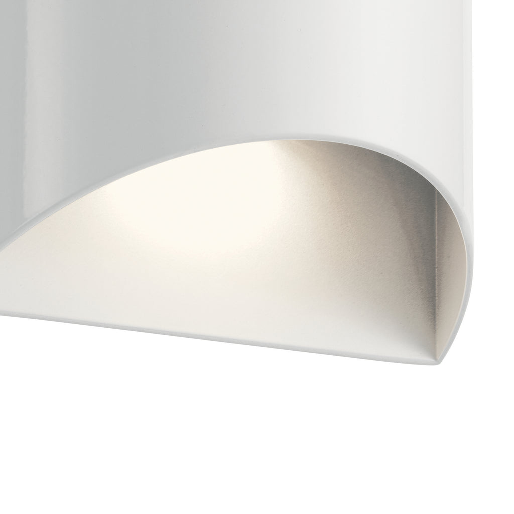 KICHLER 49278WHLED Wesley 1 Light Led Wall Light Architectural White