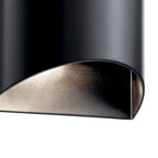 KICHLER 49279BKLED Wesley 2 Light Led Wall Light Architectural Black