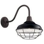 KICHLER 49990BK Pier 12" 1 Light Wall Light Black