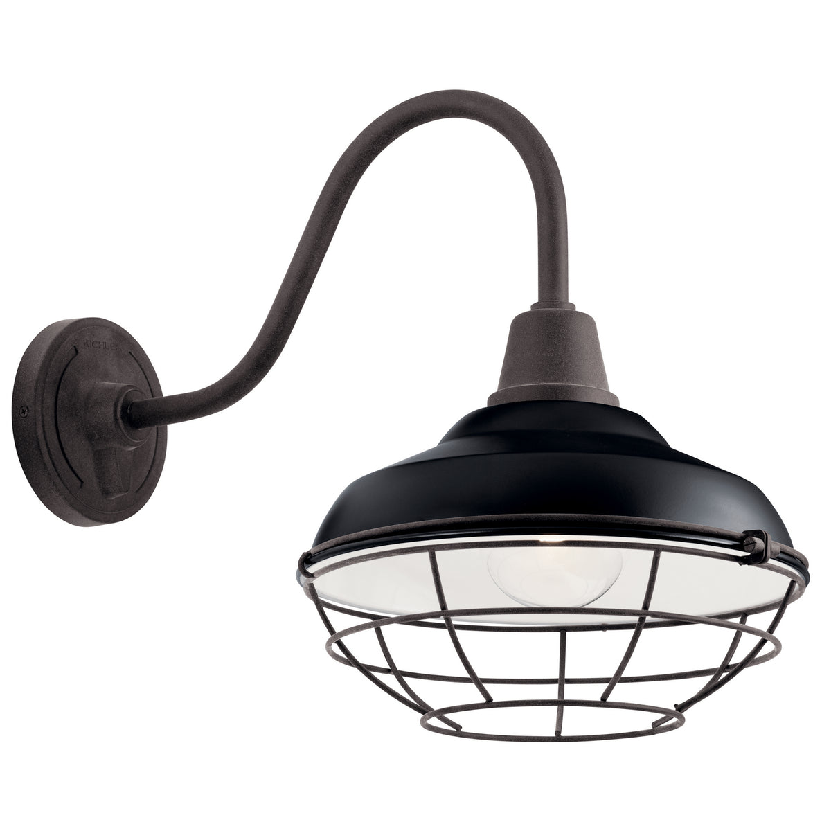 KICHLER 49990BK Pier 12" 1 Light Wall Light Black