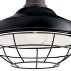 KICHLER 49990BK Pier 12" 1 Light Wall Light Black
