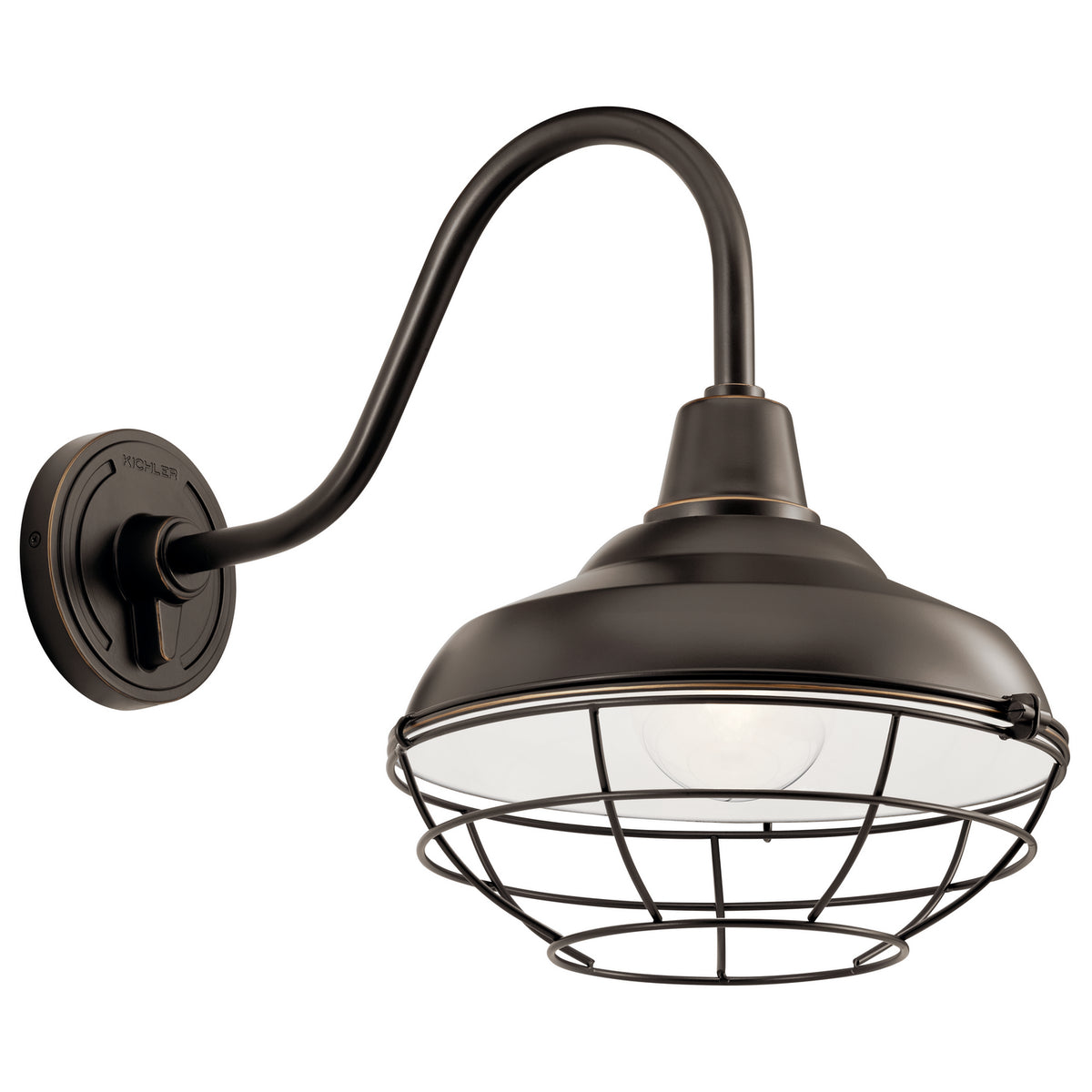 KICHLER 49990OZ Pier 12" 1 Light Wall Light Olde Bronze