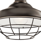 KICHLER 49990OZ Pier 12" 1 Light Wall Light Olde Bronze