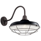 KICHLER 49991BK Pier 16" 1 Light Wall Light Black