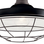 KICHLER 49991BK Pier 16" 1 Light Wall Light Black