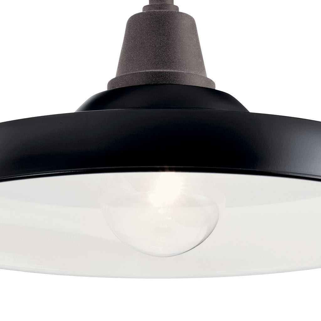KICHLER 49991BK Pier 16" 1 Light Wall Light Black