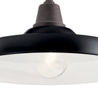 KICHLER 49991BK Pier 16" 1 Light Wall Light Black