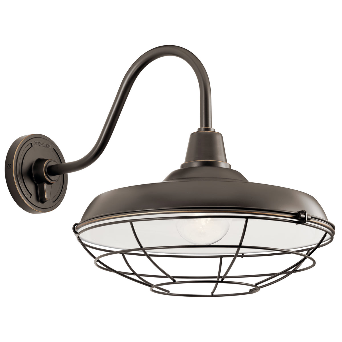 KICHLER 49991OZ Pier 16" 1 Light Wall Light Olde Bronze