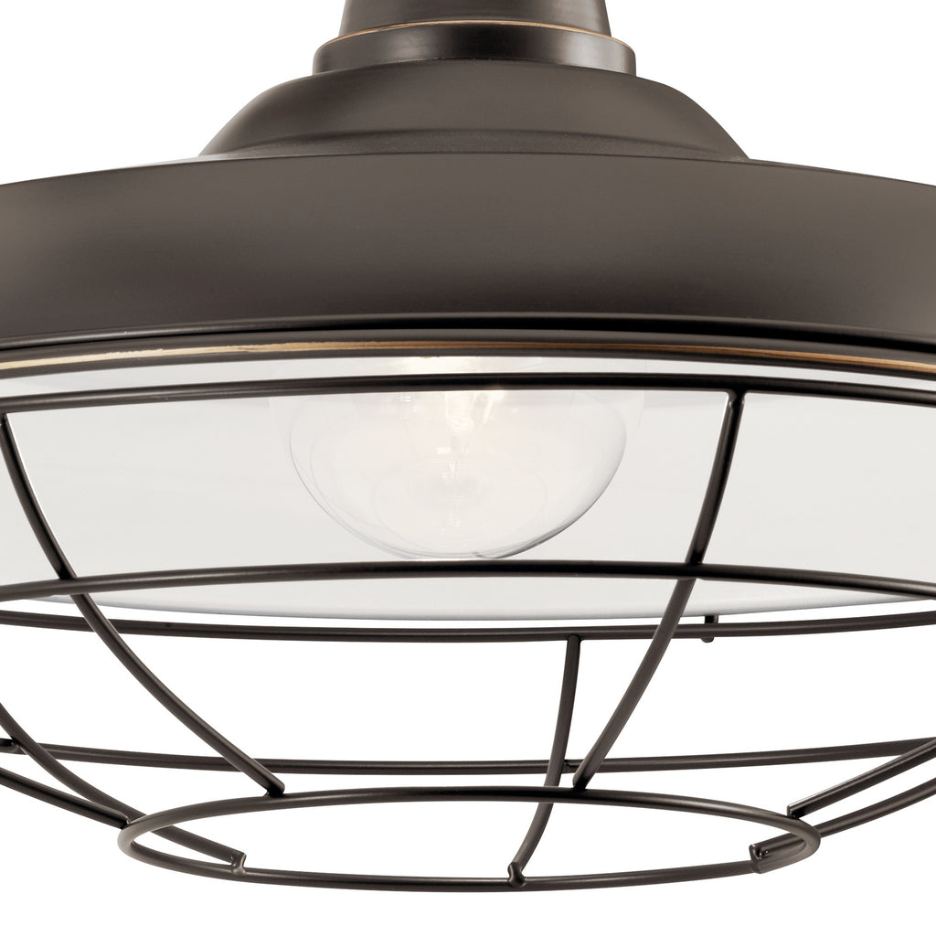 KICHLER 49991OZ Pier 16" 1 Light Wall Light Olde Bronze