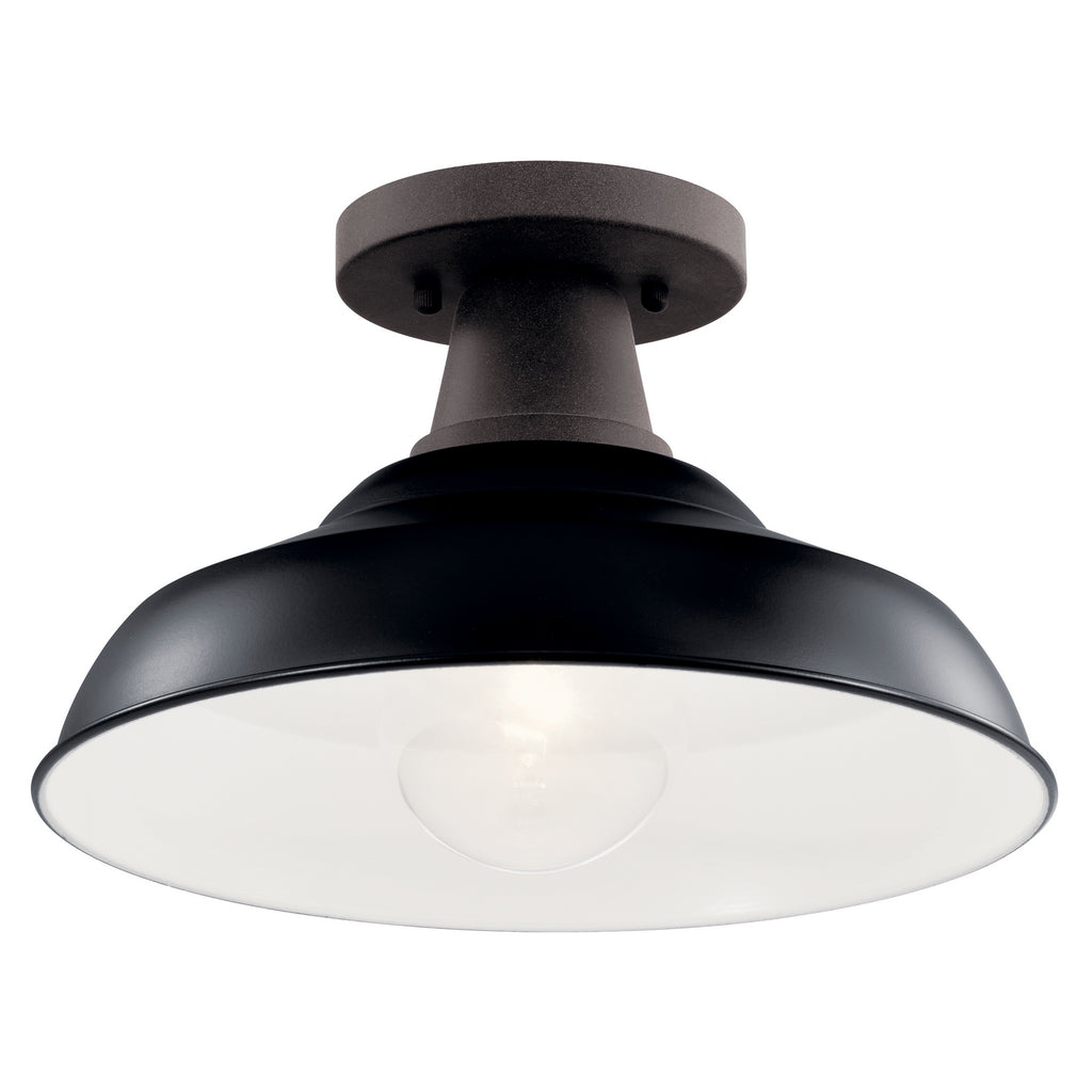 KICHLER 49992BK Pier 1 Light 12" Convertible Pendant Black