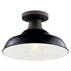 KICHLER 49992BK Pier 1 Light 12" Convertible Pendant Black