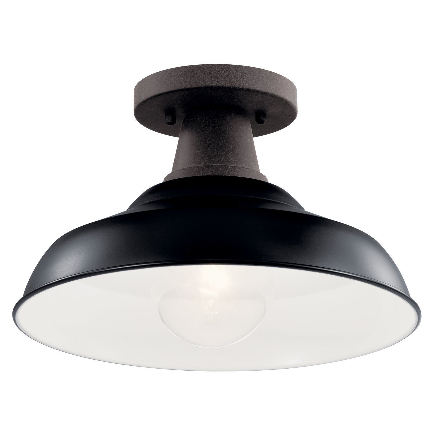 KICHLER 49992BK Pier 1 Light 12" Convertible Pendant Black