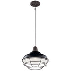 KICHLER 49992BK Pier 1 Light 12" Convertible Pendant Black