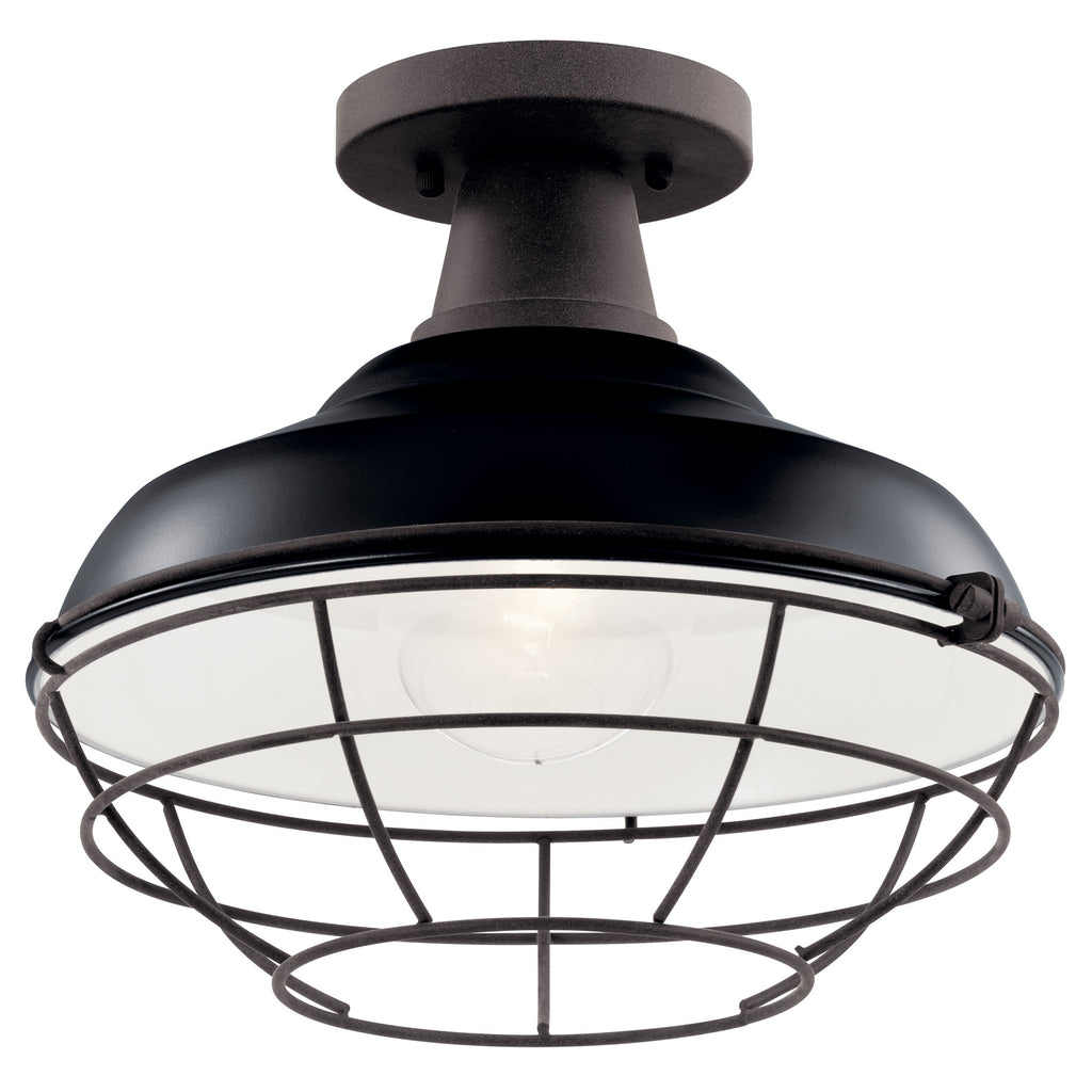 KICHLER 49992BK Pier 1 Light 12" Convertible Pendant Black