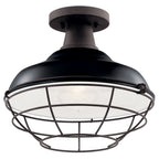 KICHLER 49992BK Pier 1 Light 12" Convertible Pendant Black