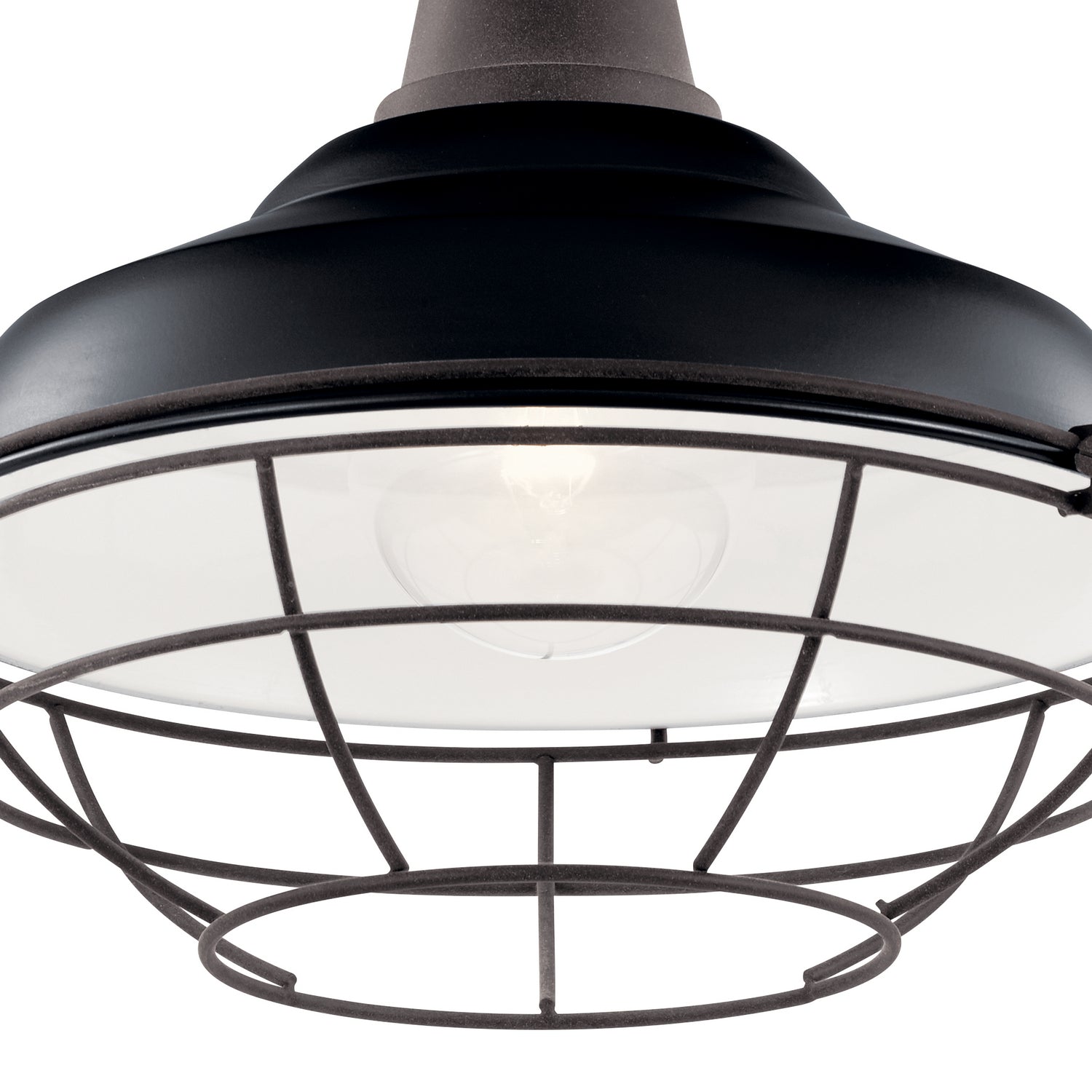 KICHLER 49992BK Pier 1 Light 12" Convertible Pendant Black