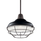 KICHLER 49992BK Pier 1 Light 12" Convertible Pendant Black